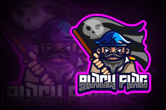 Black Flag Pirate E-Sport Logo: A Bold and Versatile Choice for Your Gaming Brand
