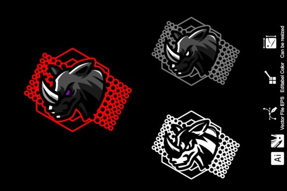 Black Rhino E-Sport Logo: Perfect for Your Team