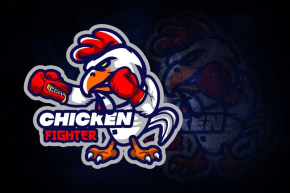 Chicken Fighter E-Sport Logo for Gaming Teams