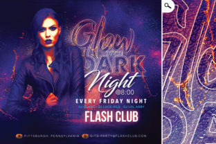 Eye-Catching Glow in the Dark Party Flyer