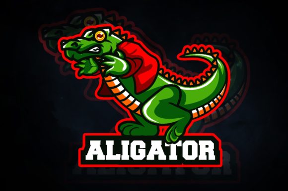 Green Alligator E-Sport Logo: A Versatile and High-Quality Design for Your Gaming Team