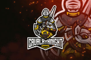 Introducing the Cavalry Knight Esport Logo Template: Perfect for Your Gaming Team and Brand
