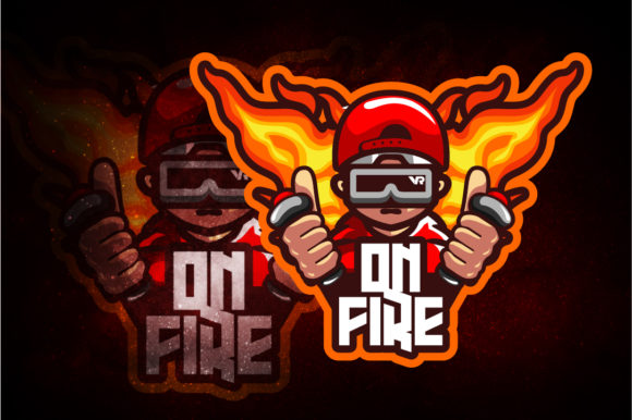 On Fire E-Sport Logo: Ignite Your Gaming Brand