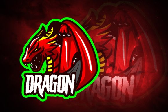 Red Dragon E-Sport Logo for Gaming Teams