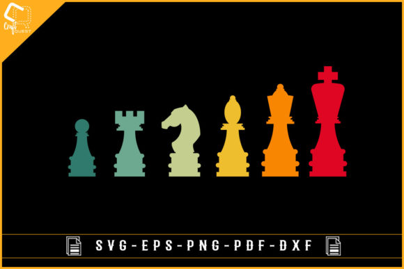 Retro Color Chess T-Shirt Design for Gamers