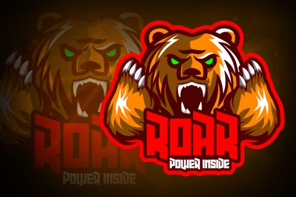 Roaring Bear E-Sport Logo: A Perfect Fit for Your Gaming Team and Brand