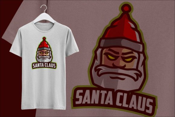 Strategic Use of the Santa Clause E-Sport Logo Graphic for Enhanced Branding and Gaming Identity
