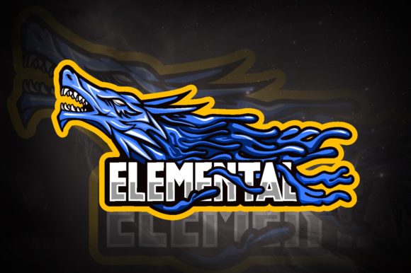 Unleash the Power of Dragon Elemental E-Sport Logo for Your Gaming Team
