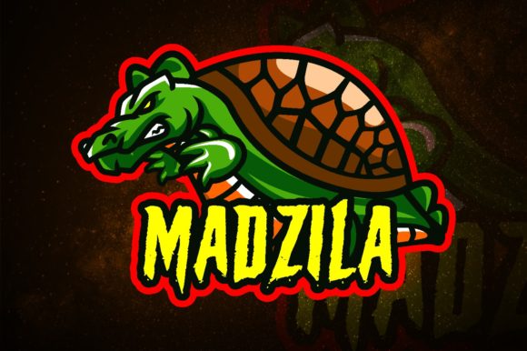 Unleash Your Gaming Brand with the Godzilla Turtle E-Sport Logo