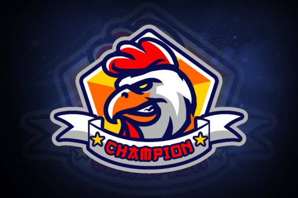 Unleash Your Gaming Team's Potential with the Chicken Champion E-Sport Logo
