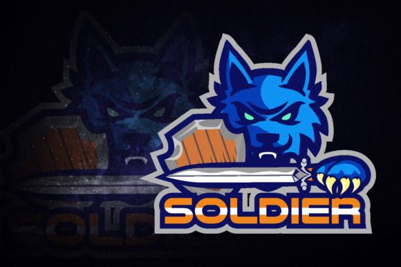 Unleash Your Gaming Team's Potential with the Wolfe Soldier E-Sport Logo