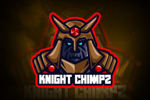 Unlock Your Gaming Brand with Knight Chimps E-Sport Logo