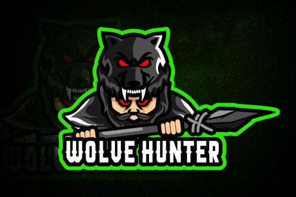 Wolf Hunter E-Sport Logo: A Versatile Design for Gaming Teams
